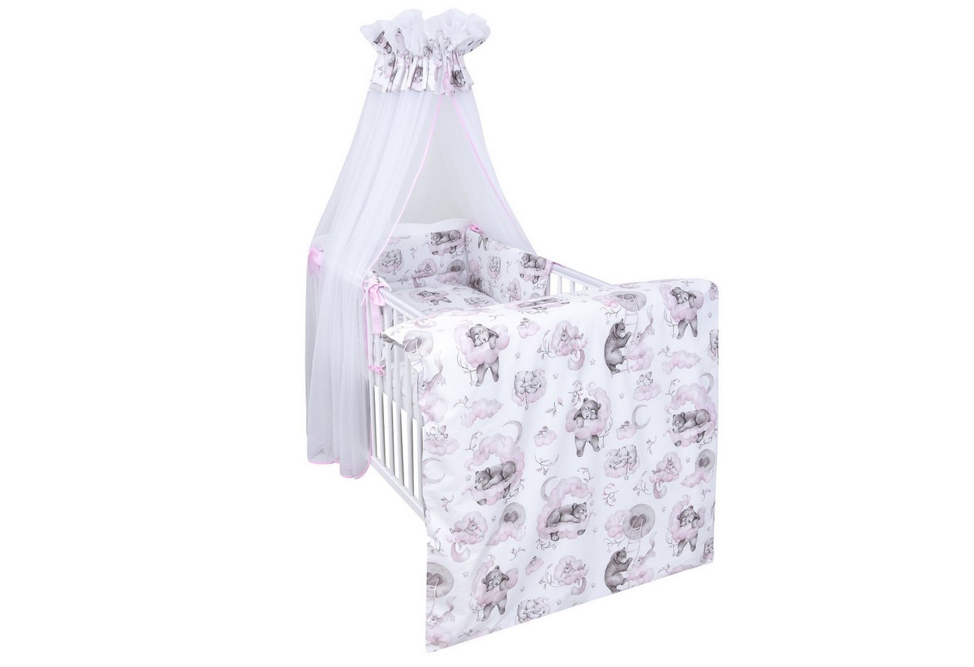 Babybettwäsche Baby Bettwäsche Set, Baby-Delux, Baumwolle, 4 teilig, Bettset für Babybetten 140x70 & 120x60 verschiedene Designs von Baby-Delux