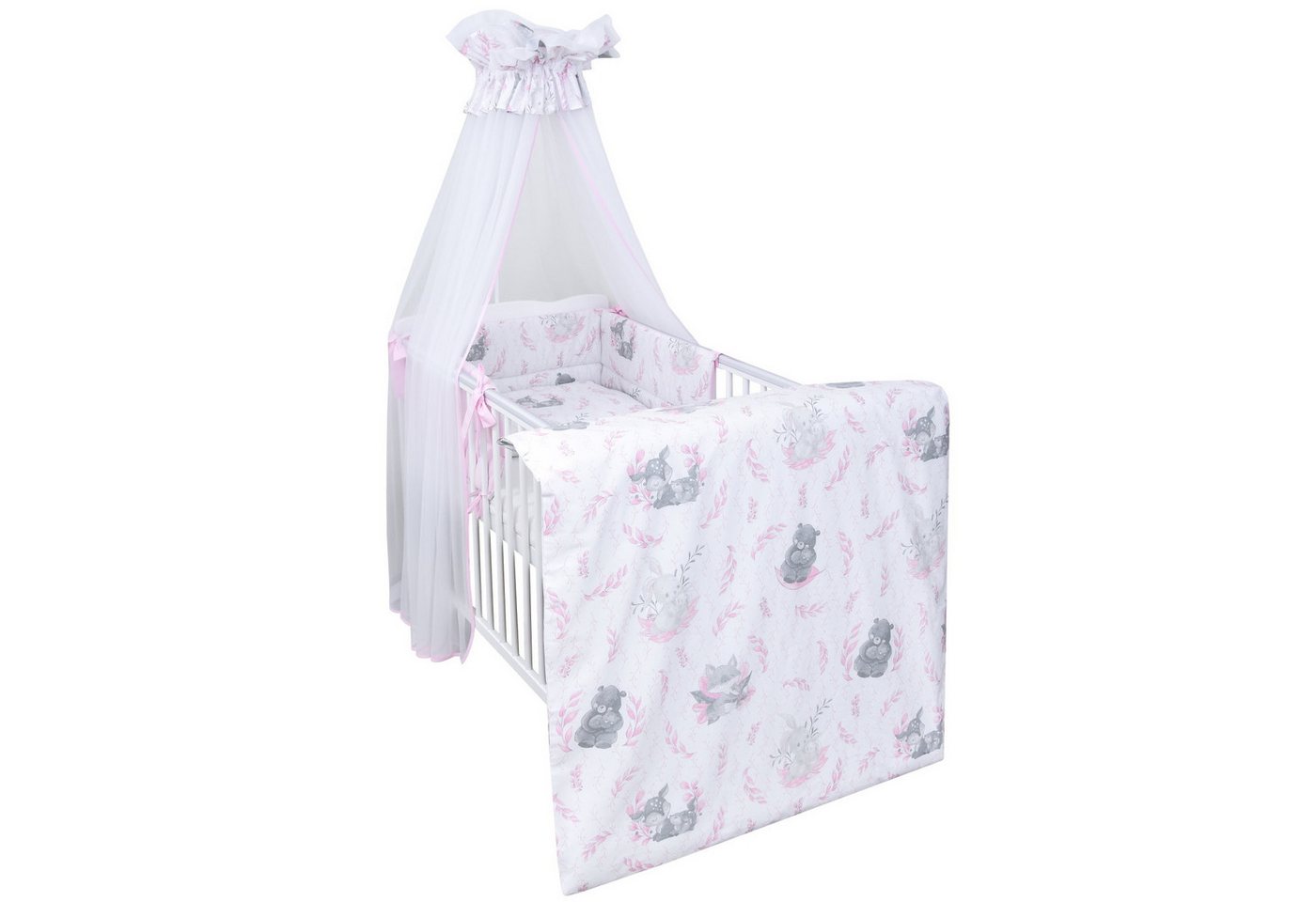 Babybettwäsche Baby Bettwäsche Set, Baby-Delux, Baumwolle, 4 teilig, Bettset für Babybetten 140x70 & 120x60 verschiedene Designs von Baby-Delux