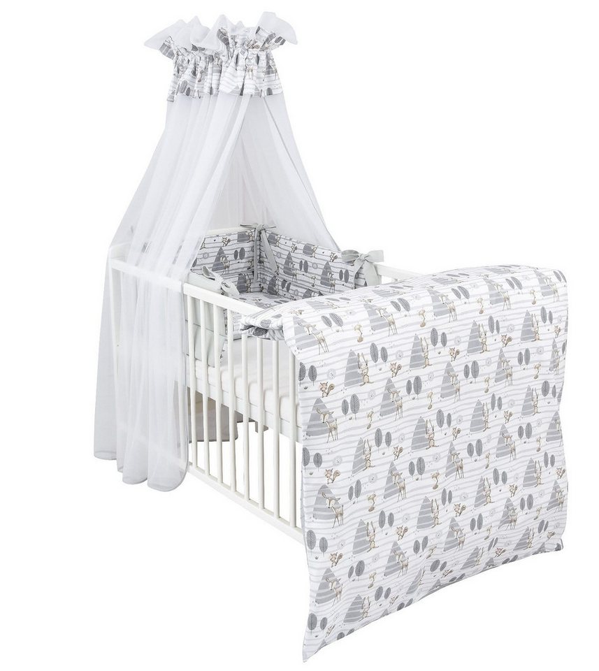 Babybettwäsche Baby Bettwäsche Set, Baby-Delux, Baumwolle, 4 teilig, Bettset für Babybetten 140x70 & 120x60 verschiedene Designs von Baby-Delux