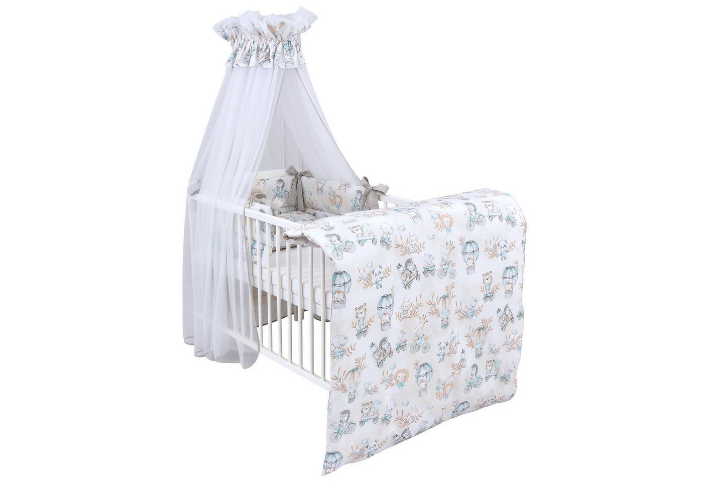 Babybettwäsche Baby Bettwäsche Set, Baby-Delux, Baumwolle, 4 teilig, Bettset für Babybetten 140x70 & 120x60 verschiedene Designs von Baby-Delux