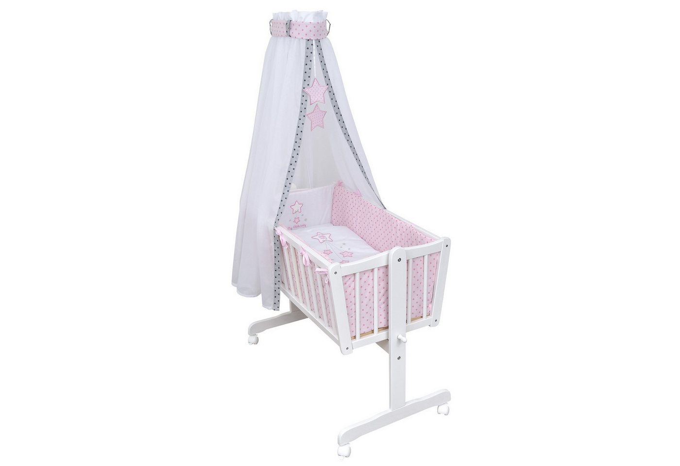 Babybettwäsche Baby Wiegenset, Baby-Delux, 6 teilig, Wiegenset 6-tlg. für Babywiege 90x40 (ohne Wiege) verschiedene Designs von Baby-Delux