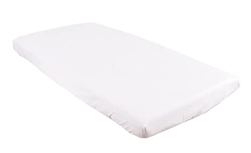 BABYLUX Kinderbett Spannbettlaken Spannbetttuch 60x120 cm / 70x140 cm Baumwolle Bettlaken für Babybett (Weiß, 70 x 140 cm) von BabyLux