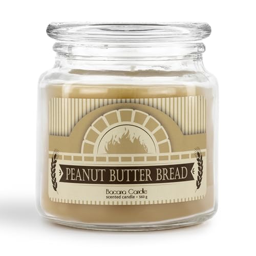 Bacana Candle - Duftkerze im Glas - Duftkerze im Glas mit Deckel - Originelle Geschenkkerze - 560 g - ± 100 Stunden Brenndauer - Peanut Butter Bread Bacana Candle - Duftkerze im Glas - Duftkerze im Glas mit Deckel - Originelle Geschenkkerze - 560 g - ± 100 Stunden Brenndauer - Peanut Butter Bread von Bacana Candle