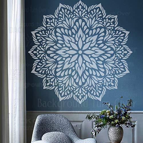 100cm Huge Giant Mandala Ceiling Indian Arabic Ethnic Round Schablone Schablonen Für Dekor Fliesen Malen Große Mandala Wände Große Muster Möbel Nische Wandvorlage Wiederverwendbare von BackgroundTurnOver