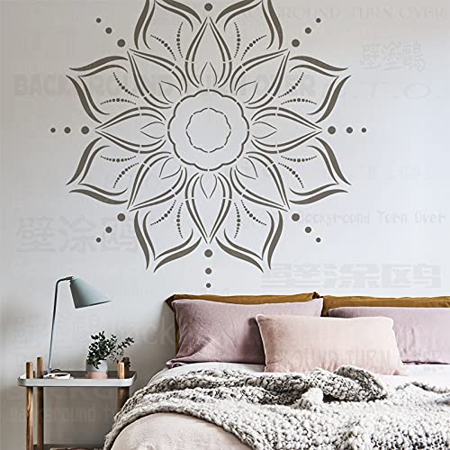 100cm Huge Giant Mandala Ceiling Indian Arabic Ethnic Round Schablone Schablonen Mandala Farbe Groß Für Wände Große Dekor Möbel Vorlage Nische Wand Bodenfliesen Dekoration Rahmen Vorlagen Zu von BackgroundTurnOver