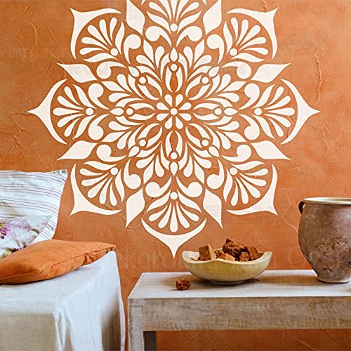 100cm Huge Giant Mandala Ceiling Indian Arabic Ethnic Round Schablonen Mandala Schablonenfarbe Große Bodenbelag Vorlage Wiederverwendbare Fliesen Nische Wandmöbel Vorlagen Zu Mustern Für von BackgroundTurnOver