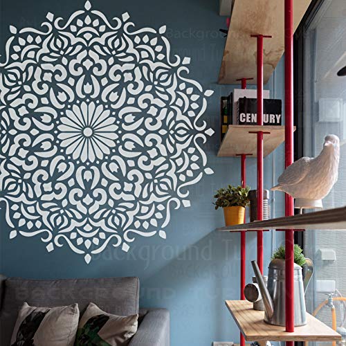 130cm Giant Mandala Indian Arabic Ethnic Round Schablone Schablonen Für Wände Große Farbe Große Vorlage Wiederverwendbare Mandala Bodenbelag Vorlagen Malerei Dekoration Rahmen Fliesen Holz Mandalas von BackgroundTurnOver