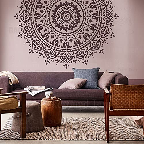 190cm Huge Giant Mandala Ceiling Indian Arabic Ethnic Round Schablone Schablonen Mandala Farbe Groß Für Wände Große Dekor Möbel Vorlage Nische Wand Bodenfliesen Dekoration Rahmen Vorlagen Zu von BackgroundTurnOver