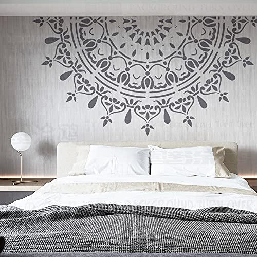 210cm Huge Giant Mandala Ceiling Indian Arabic Ethnic Round Schablonen Mandala Schablonenfarbe Große Bodenbelag Vorlage Wiederverwendbare Fliesen Nische Wandmöbel Vorlagen Zu Mustern Für von BackgroundTurnOver