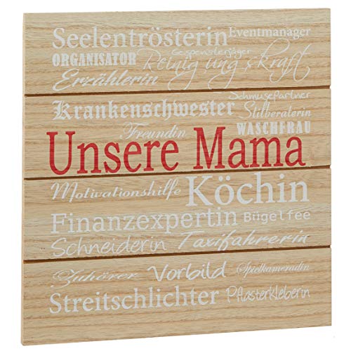 Bada Bing Wandschild Ca. 24 x 24 Cm Unsere Mama Bild Plankenoptik Spruch Schild Deko Weihnachten Geschenk Muttertag Wandbild 94 von Bada Bing