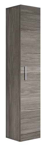 Badezimmer Badschrank Pluto 150cm Grau Eiche - Regal Schrank Hochschrank Schrank Möbel von Badplaats B.V.