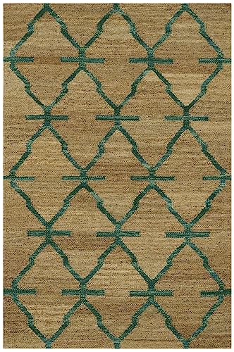 Bakero Kilim Modern 144 Natur/Grün 90x140 cm von Bakero