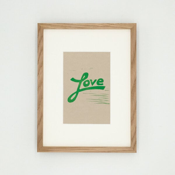 Ballenito Love I – Kunstdruck mit Echtholzrahmen von Ballenito