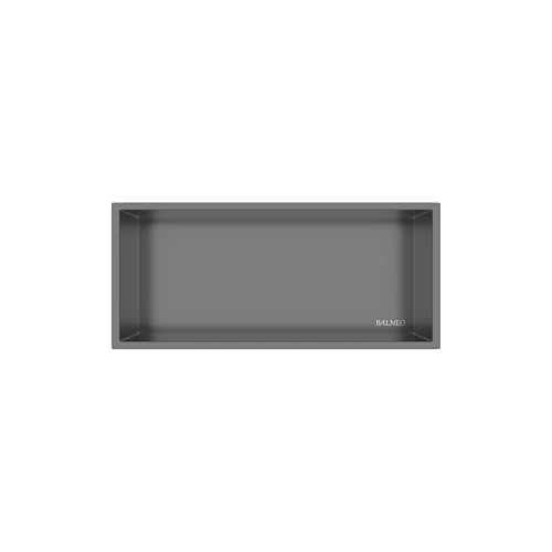 Balneo Wandnische Dusche - Wall-Box One Gun Metal - Moderne Duschablage aus Edelstahl - Teflonbeschichtet, Kratzfest, Feuchtigkeitsresistent - Ideal für Duschnische, Bad, Hygienisch - 45 x 20 x 10 cm Balneo Wandnische Dusche - Wall-Box One Gun Metal - Moderne Duschablage aus Edelstahl - Teflonbeschichtet, Kratzfest, Feuchtigkeitsresistent - Ideal für Duschnische, Bad, Hygienisch - 45 x 20 x 10 cm von Balneo