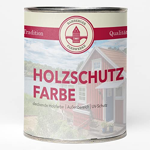 Bamberger Farbwerke Holzschutzfarbe Möbelfarbe Wetterschutzfarbe Holzfarbe für Außen (750ml, Tannengrün) von Bamberger Farbwerke