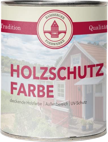 Bamberger Farbwerke Matt Holzschutzfarbe Wetterschutzfarbe Holzfarbe für Außen (2,5L, Tannengrün) von Bamberger Farbwerke