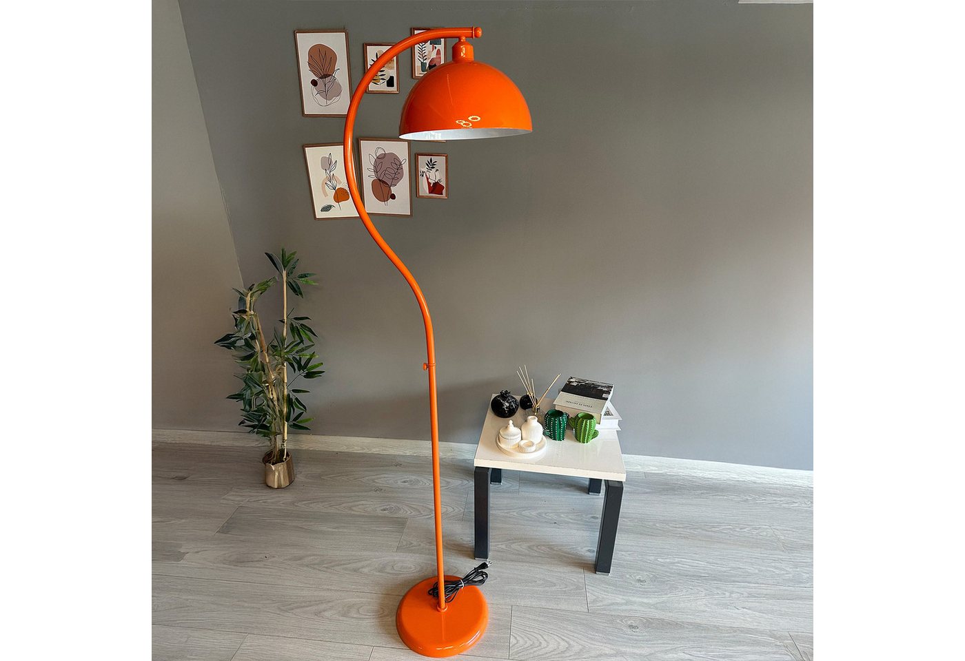 Bamyum Stehlampe Orange Stehlampe Modern Dekorative Metall Lampe, ohne Leuchtmittel, E27, verstellbarer Lampenschirm, Stehluchte mit Ablage Bamyum Stehlampe Orange Stehlampe Modern Dekorative Metall Lampe, ohne Leuchtmittel, E27, verstellbarer Lampenschirm, Stehluchte mit Ablage von Bamyum