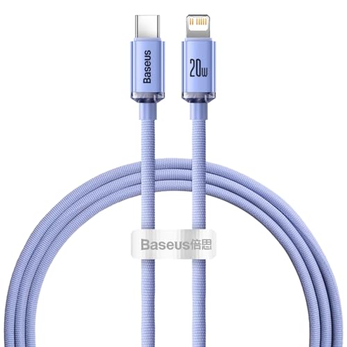 Baseus Kristall Glanz USB-C zu Lightening Kabel für Apple iPhone PD 20W 120cm - Lila von Baseus