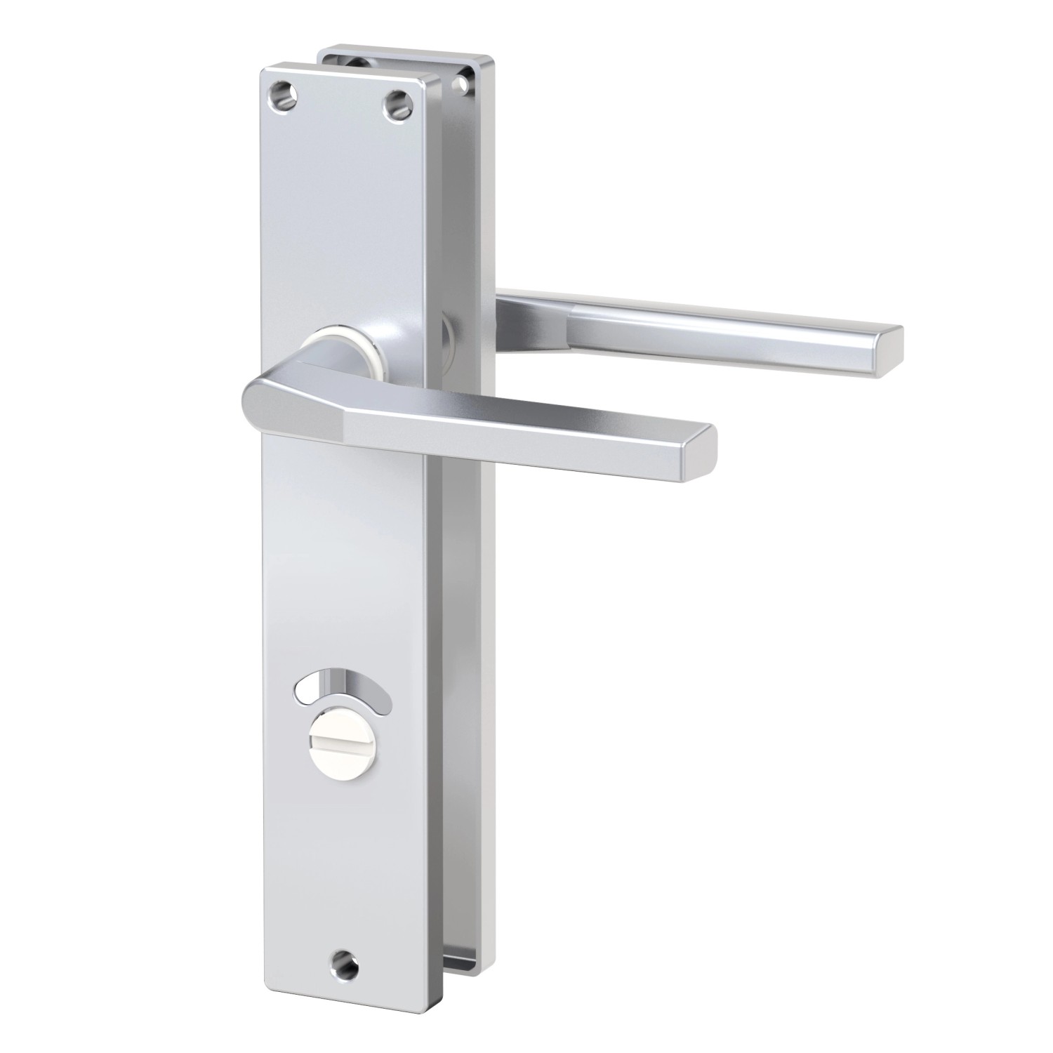 Basi - Langschild-Garnitur - ZB 4100 - Alu F1 - Eckig - Lochung WC/Bad - 7420-1401 Basi - Langschild-Garnitur - ZB 4100 - Alu F1 - Eckig - Lochung WC/Bad - 7420-1401 von Basi