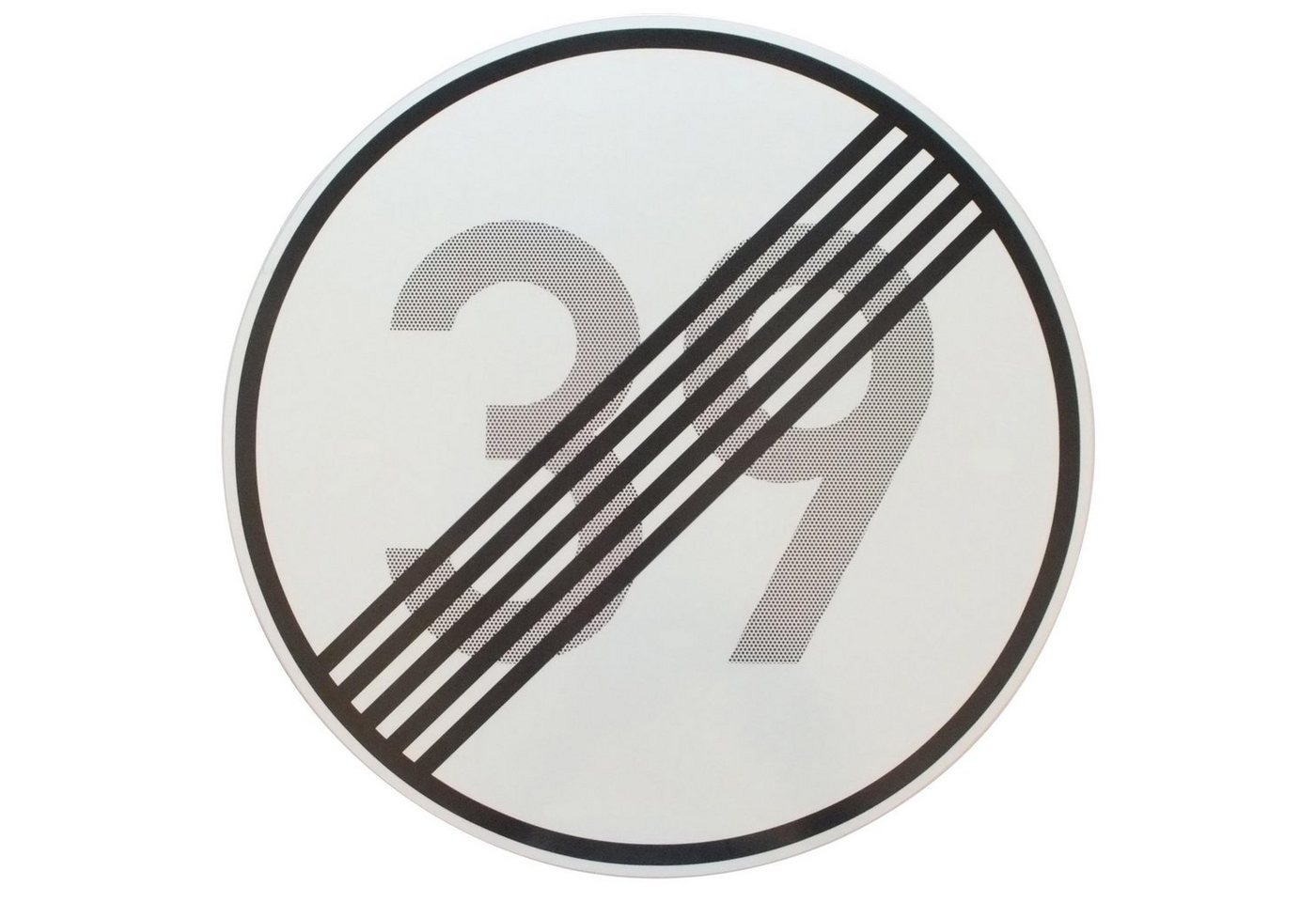 BauSupermarkt24 Metallschild ORIGINAL Verkehrszeichen Nr. 278-39 Ende 39 km/h Straßenschild von BauSupermarkt24