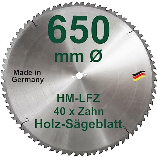 HM Sägeblatt 650 mm LFZ Flach-Zahn Hartmetall Widea für Wippsäge und Brennholzsäge für Brennholz Hartholz Kreissägeblatt 650mm von BauSupermarkt24