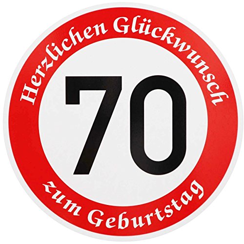 ORIGINAL VERKEHRSSCHILD 70 mit Geburtstagstext zum Geburtstag als Geburtstagsgeschenk für Verkehrszeichen Schild Geburtstagsschild Straßenschild Geschenkidee Schilder Verkehrsschilder Straßenschilder von BauSupermarkt24