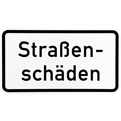 ORIGINAL Verkehrsschild Nr. 1007-34" Straßenschäden Verkehrszeichen Schild Straßenschild Zusatzschild Verkehrsschilder Straßenschilder Verkehrsschild Straßenzeichen Straße Baustellenfahrzeuge von BauSupermarkt24