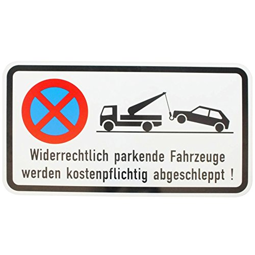 ORIGINAL Verkehrsschild Zusatzschild PARKVERBOT 231x420 mm Verkehrszeichen Schild Verbotsschild Haltverbot Anhaltverbot Schilder Hinweisschild Warnschild Schilder Halteverbot Abschleppwagen von BauSupermarkt24