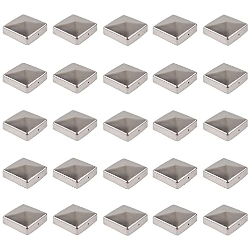 25x Pfostenkappe Edelstahl Pyramide/Kugel (101 x 101 mm Pyramide) von Baumarktplus