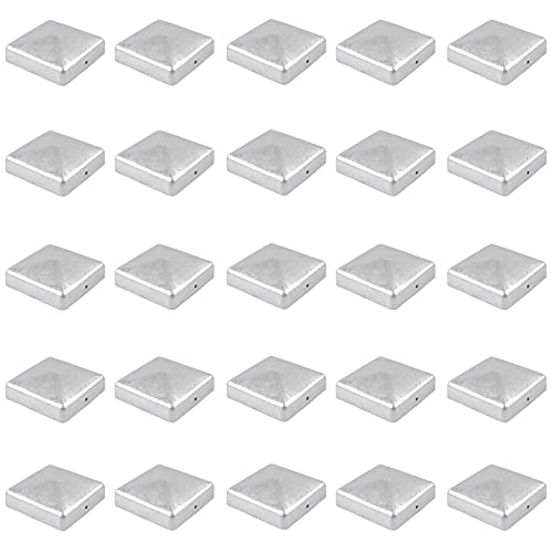 25x Pfostenkappe verzinkt Pyramide/Kugel (101 x 101 mm Pyramide) von Baumarktplus