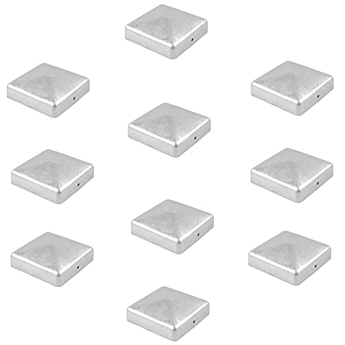 Baumarktplus 10x Pfostenkappe verzinkt Abdeckkappe für Pfosten Pyramide 101 mm 10x10cm von Baumarktplus