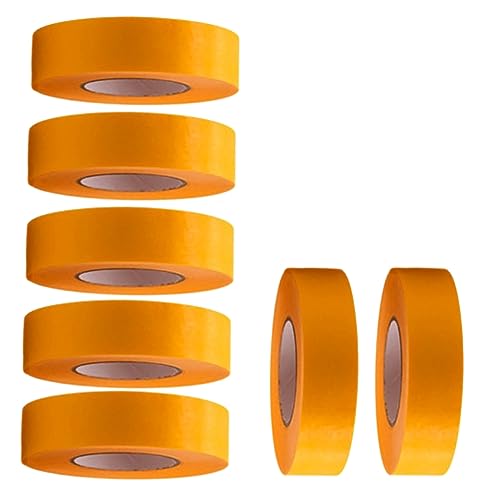 7 Rollen Profi Goldband Klebeband 50 m x 24 mm - Malerband Gold Kreppband - Abdeckband für Maler und Lackierer - Krepp für Innen und Außen - Malerkrepp - Vielseitiges Klebeband für Malerarbeiten von Bayli