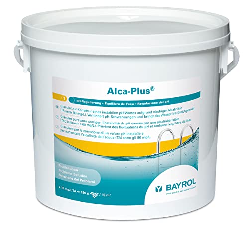 Bayrol Alca-Plus 5 kg - Granulat zur Korrektur eines instabilen pH-Wertes aufgrund niedriger Alkalinität - stabilisiert pH-Wert Weiss von Bayrol