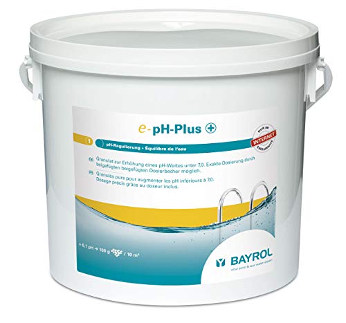 BAYROL e-pH-Plus 5kg Granulat - pH Heber - pH Wert Heber schnelle effektive Höhung des ph-Wertes im Pool - einfache sichere Handhabung dank Dosierbecher - Hohe chemische Reinheit von Bayrol
