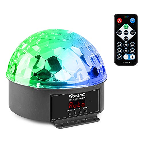 BeamZ JB90R Jelly Ball Lichteffekt 9 x 1 W LED, 7 DMX-Kanäle, 82 rotierende Strahler, automatischer und Audio, geringer Stromverbrauch, robustes Gehäuse, Fernbedienung inklusive. von Beamz