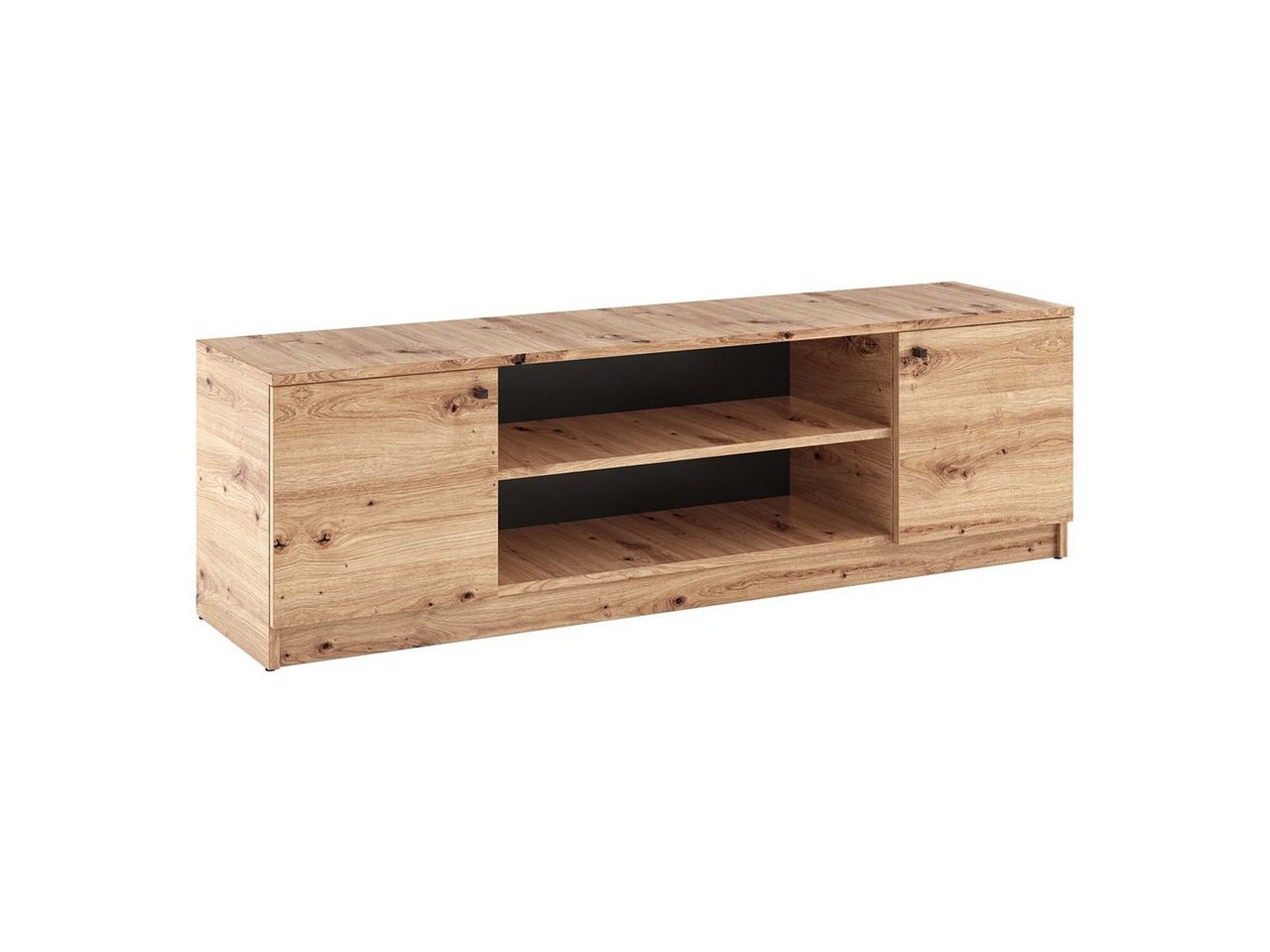 Beautysofa TV-Schrank groß Schrank mit offenen Regalen für den Fernseher B:160/H:48,5/T:40cm, eiche artisan von Beautysofa