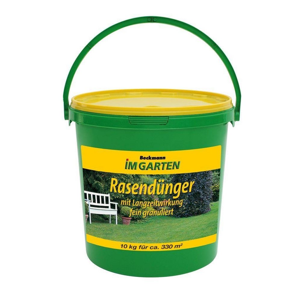 Beckmann IM GARTEN Rasendünger Rasenlangzeitdünger 20+5+8 (4) 10 kg Eimer von Beckmann IM GARTEN