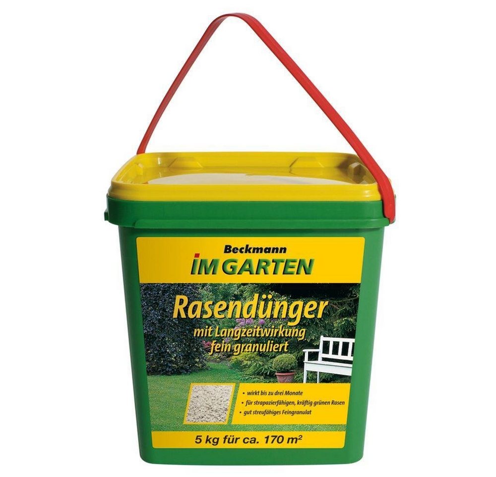 Beckmann IM GARTEN Rasendünger Rasenlangzeitdünger 20+5+8 (4) 5 kg Eimer von Beckmann IM GARTEN