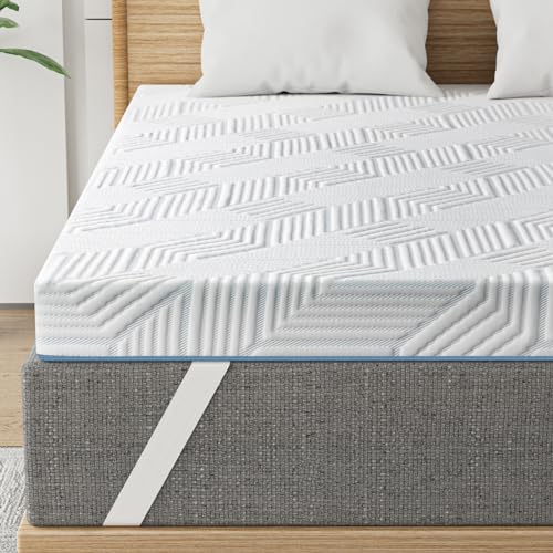 BedStory 10cm Höhe Topper 120x200cm,H3&H4 Gel Memory Foam Topper,Waschbarer Bezug, Matratzentopper für Boxspringbett Wohnmobil und Schlafsofa von BedStory