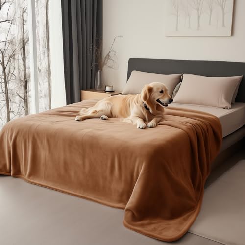 Bedding Aid wasserdichte Wendedecke 102x152cm, Auslaufsichere Schutzdecke zum Schutz von Bettmatratze, Sofa, Couch vor Flecken von Erwachsenen, Babys, Hunden, Haustieren Beige/Graublau von Bedding Aid