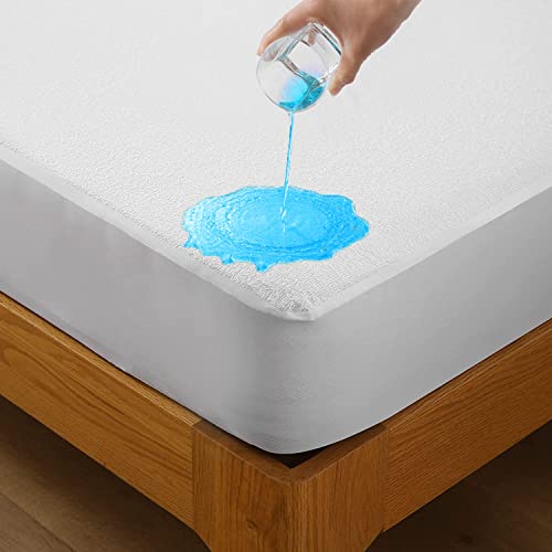 Bedecor Wasserdichter Matratzenschoner 100 x 200 cm, Baumwolle, Hygienische und atmungsaktive Matratzenauflage, Anti-Allergie Bedecor Wasserdichter Matratzenschoner 100 x 200 cm, Baumwolle, Hygienische und atmungsaktive Matratzenauflage, Anti-Allergie von Bedecor