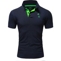 behype Poloshirt "CAROY", mit kontrastfarbener Stickerei von Behype