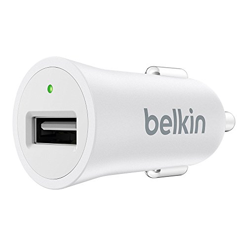 Belkin Premium Mixit Metallic Kfz Ladegerät (2,4A, USB Anschluss, geeignet für iPhone 8/8 Plus, iPhone X, iPhone SE/5/5c/5s, iPhone 6/6s/6 Plus/6s Plus, iPhone 7/7 Plus) weiß von Belkin