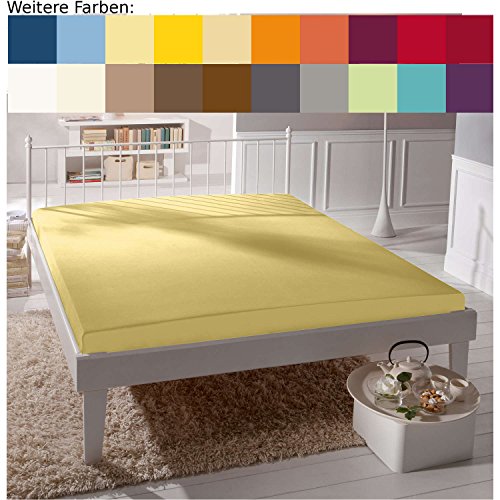 Formesse Bella-Donna Jersey Spannbettlaken hellgelb, 90x190 - 100x220 cm von Bella Donna