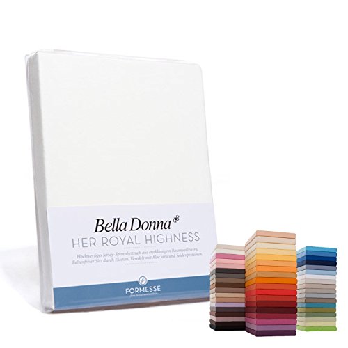 Formesse Spannbettlaken Bella Donna Jersey für Matratzen & Wasserbett 140-200x160-220 cm in Wollweiß von Formesse