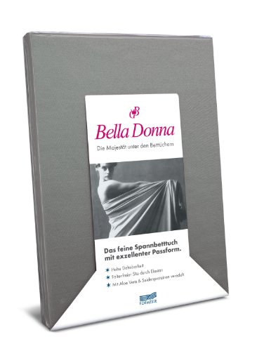 Spannbettlaken Bella Donna Jersey für Matratzen & Wasserbett 120-130 x 200-220 cm in Hellanthrazit von Bella Donna