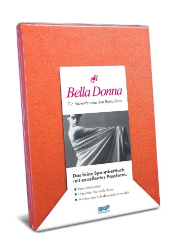Spannbettlaken Bella Donna Jersey für Matratzen & Wasserbett 140-160 x 200-220 cm in Mango von Satya