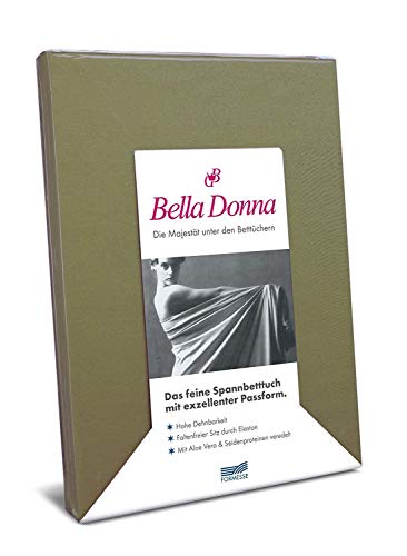 Spannbettlaken Bella Donna Jersey für Matratzen & Wasserbett 90-100 x 190-220 cm in Olive von Bella Donna