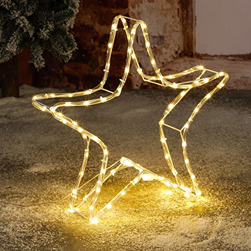 Benelando 80 LED Weihnachtsstern IP44 außen Stern Leuchtstern Weihnachtsbeleuchtung Deko von Benelando