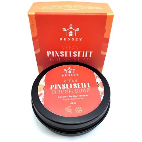 Bensey Premium Pinselreiniger für Acrylfarbe und Aquarell - Künstlerseife und Malpinsel Reiniger | 40g vegane Pinselseife für Künstler von Bensey